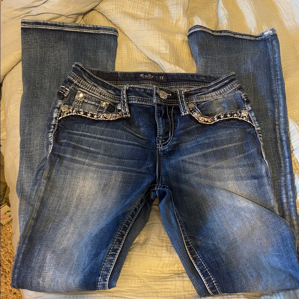 Miss Me Dark Blue Denim Jeans